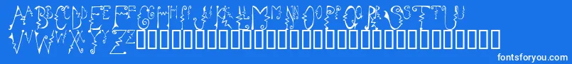 Cassz Font – White Fonts on Blue Background