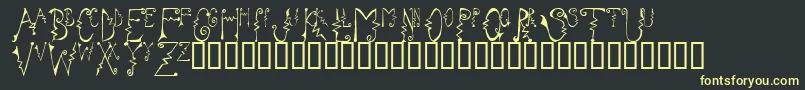 Cassz Font – Yellow Fonts on Black Background