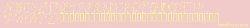 Cassz Font – Yellow Fonts on Pink Background