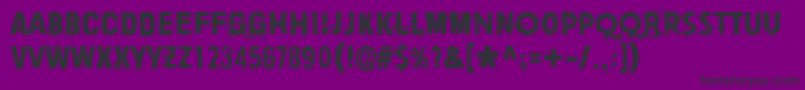 フォントPaljainJaloin – 紫の背景に黒い文字
