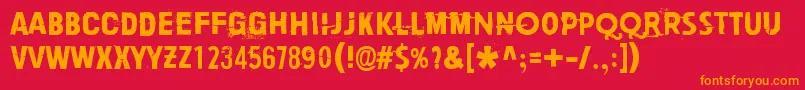 PaljainJaloin Font – Orange Fonts on Red Background