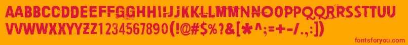 PaljainJaloin Font – Red Fonts on Orange Background