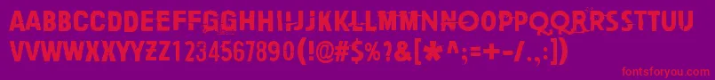 PaljainJaloin Font – Red Fonts on Purple Background