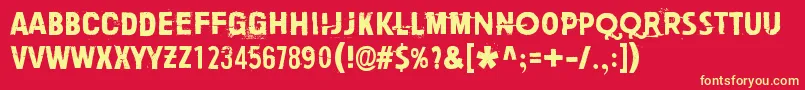 PaljainJaloin Font – Yellow Fonts on Red Background