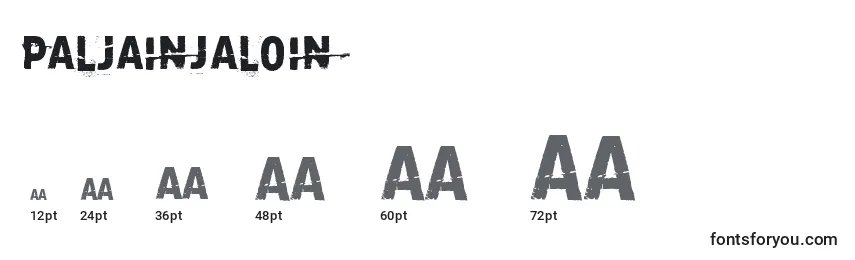 Размеры шрифта PaljainJaloin