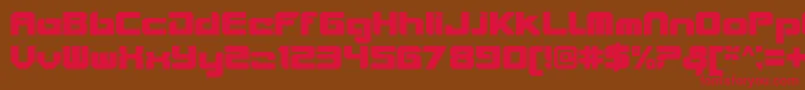 VideotechClosedplain Font – Red Fonts on Brown Background