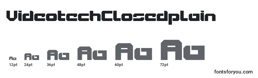 VideotechClosedplain Font Sizes