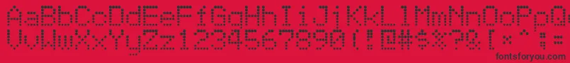 Atomic Clock Radio Font – Black Fonts on Red Background