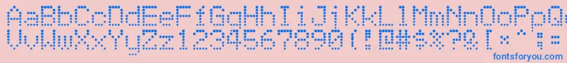 Atomic Clock Radio Font – Blue Fonts on Pink Background