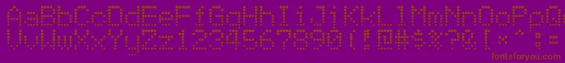 Atomic Clock Radio Font – Brown Fonts on Purple Background