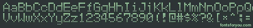 Atomic Clock Radio Font – Green Fonts on Black Background