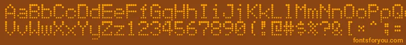 Atomic Clock Radio Font – Orange Fonts on Brown Background