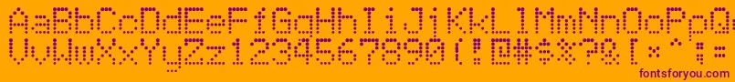 Atomic Clock Radio Font – Purple Fonts on Orange Background