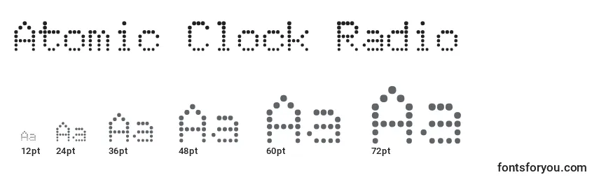 Размеры шрифта Atomic Clock Radio