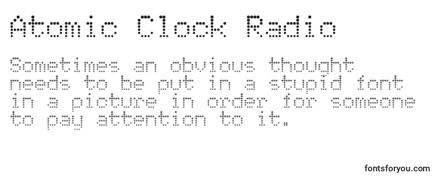 Überblick über die Schriftart Atomic Clock Radio