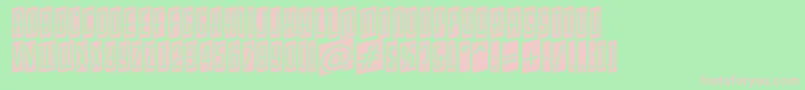 AHuxleycmup Font – Pink Fonts on Green Background