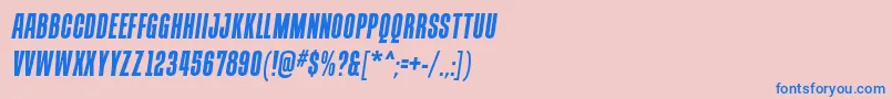 fuente ContainmentsolidRegular – Fuentes Azules Sobre Fondo Rosa