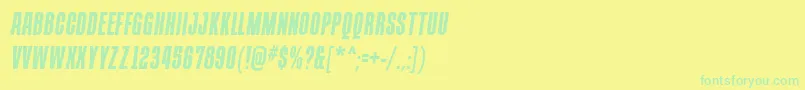 ContainmentsolidRegular-fontti – vihreät fontit keltaisella taustalla