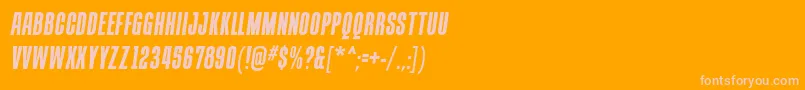 ContainmentsolidRegular Font – Pink Fonts on Orange Background