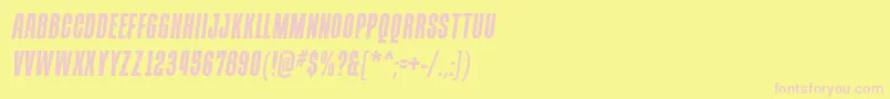 Police ContainmentsolidRegular – polices roses sur fond jaune