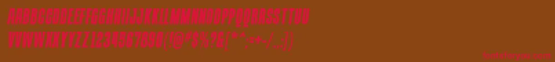 ContainmentsolidRegular Font – Red Fonts on Brown Background