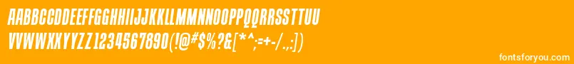 フォントContainmentsolidRegular – オレンジの背景に白い文字