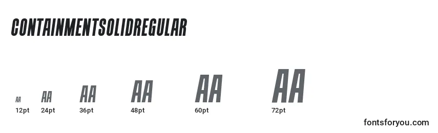 ContainmentsolidRegular Font Sizes