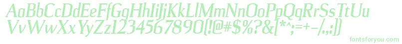 UlianrgBolditalic-Schriftart – Grüne Schriften