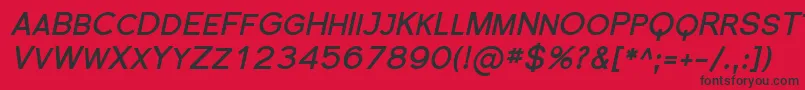 Florsn19 Font – Black Fonts on Red Background