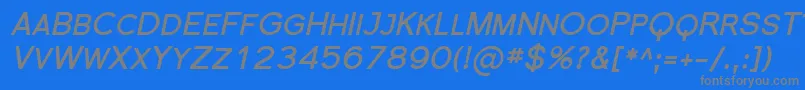 フォントFlorsn19 – 青い背景に灰色の文字