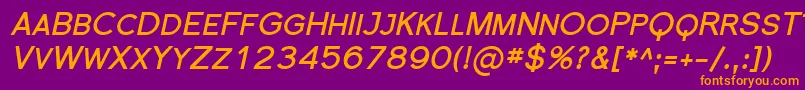 Florsn19 Font – Orange Fonts on Purple Background