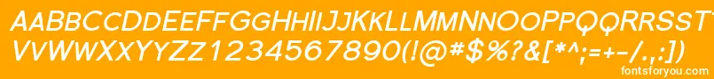 Florsn19-fontti – valkoiset fontit oranssilla taustalla