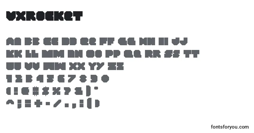 Fuente Vxrocket - alfabeto, números, caracteres especiales