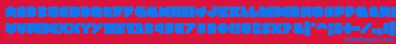 Vxrocket-fontti – siniset fontit punaisella taustalla