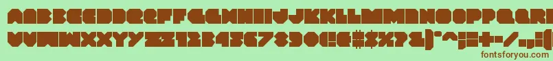 Vxrocket Font – Brown Fonts on Green Background