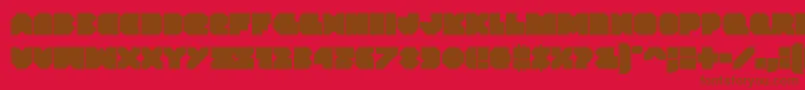 フォントVxrocket – 赤い背景に茶色の文字