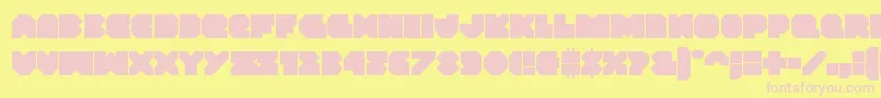Vxrocket Font – Pink Fonts on Yellow Background