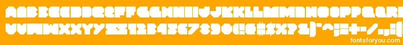 Fonte Vxrocket – fontes brancas em um fundo laranja
