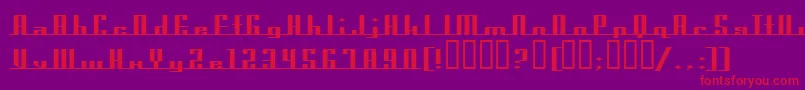 AmericanaDreamsExpupright Font – Red Fonts on Purple Background