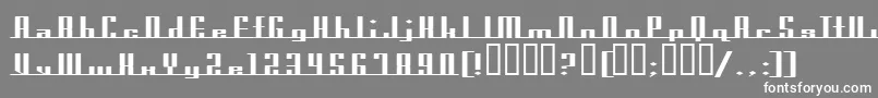 フォントAmericanaDreamsExpupright – 灰色の背景に白い文字