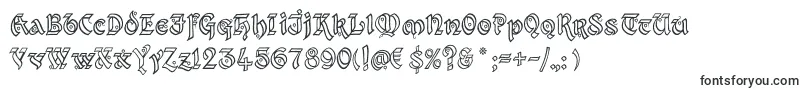 Шрифт KingthingsXanderOutline – прозрачные шрифты