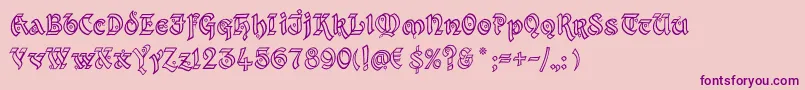 KingthingsXanderOutline Font – Purple Fonts on Pink Background