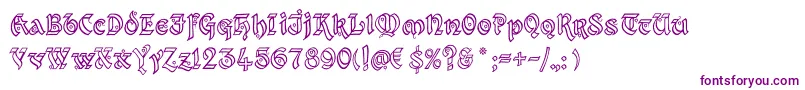 KingthingsXanderOutline Font – Purple Fonts on White Background