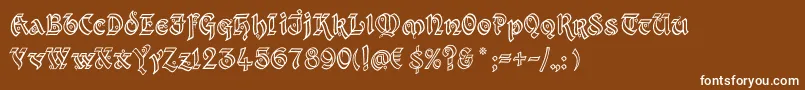 KingthingsXanderOutline Font – White Fonts on Brown Background