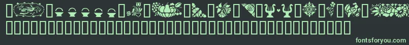 Police GePennsylvaniaDutchIi – polices vertes sur fond noir