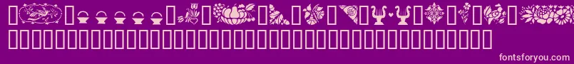 GePennsylvaniaDutchIi Font – Pink Fonts on Purple Background