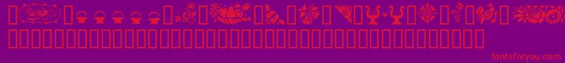 GePennsylvaniaDutchIi Font – Red Fonts on Purple Background
