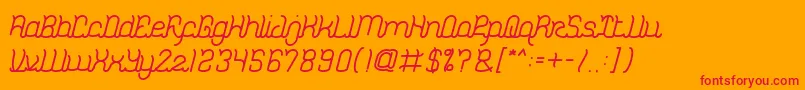 DolphinOceanWaveBold Font – Red Fonts on Orange Background