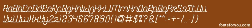 DolphinOceanWaveBold Font – White Fonts on Brown Background