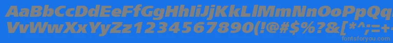 フォントFrs96C – 青い背景に灰色の文字